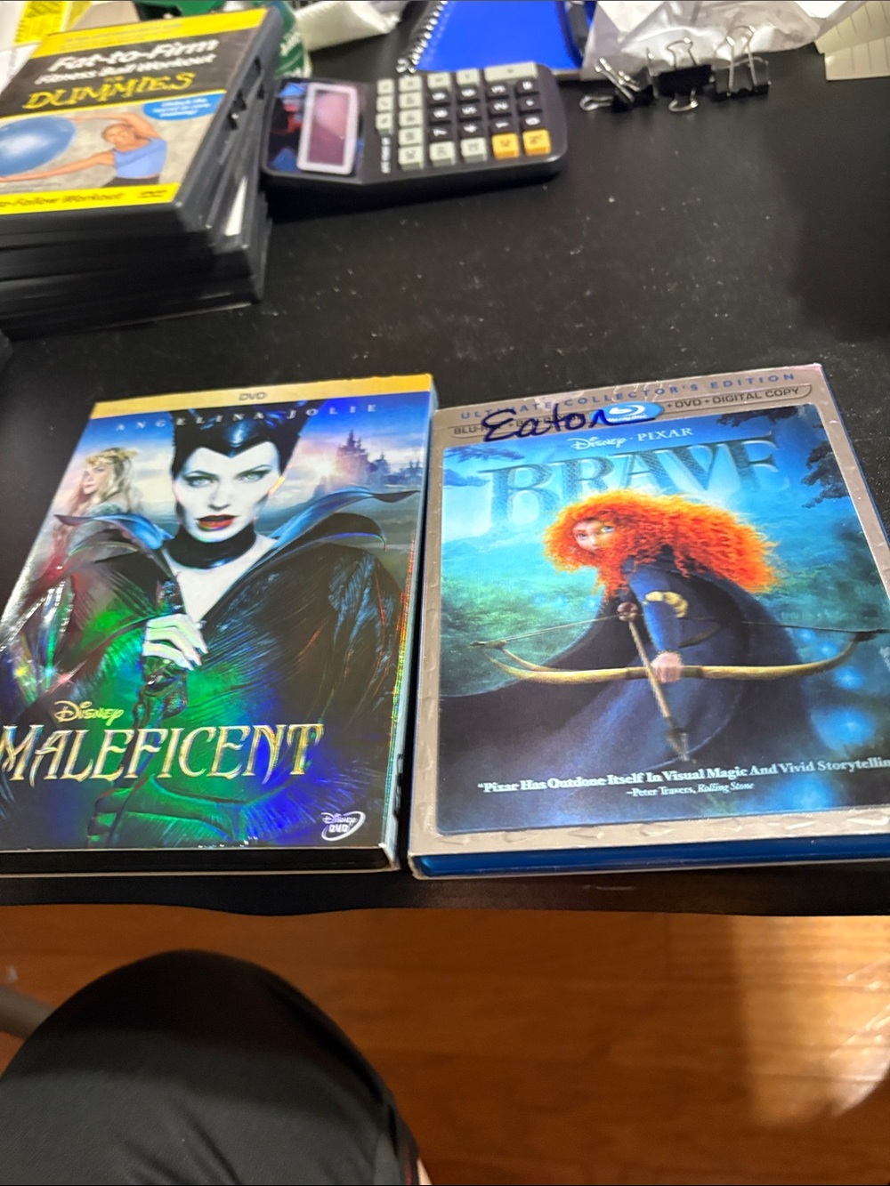 Disney Maleficent & Brave DVD Bundle - Black & Blue Covers